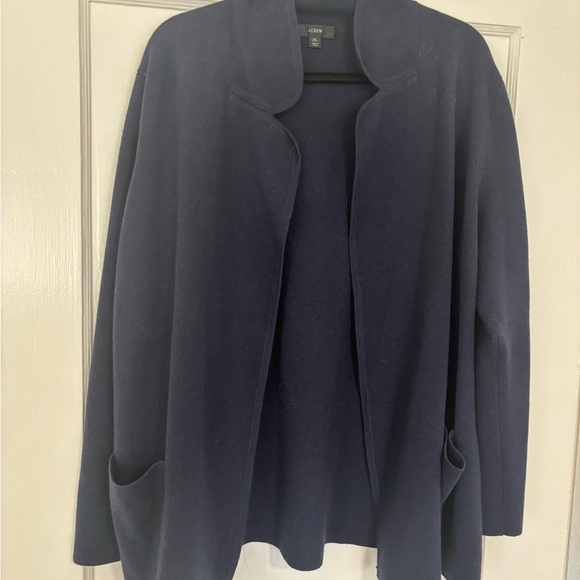J. Crew Jackets & Blazers - J. Crew Dark Blue Cape Jacket